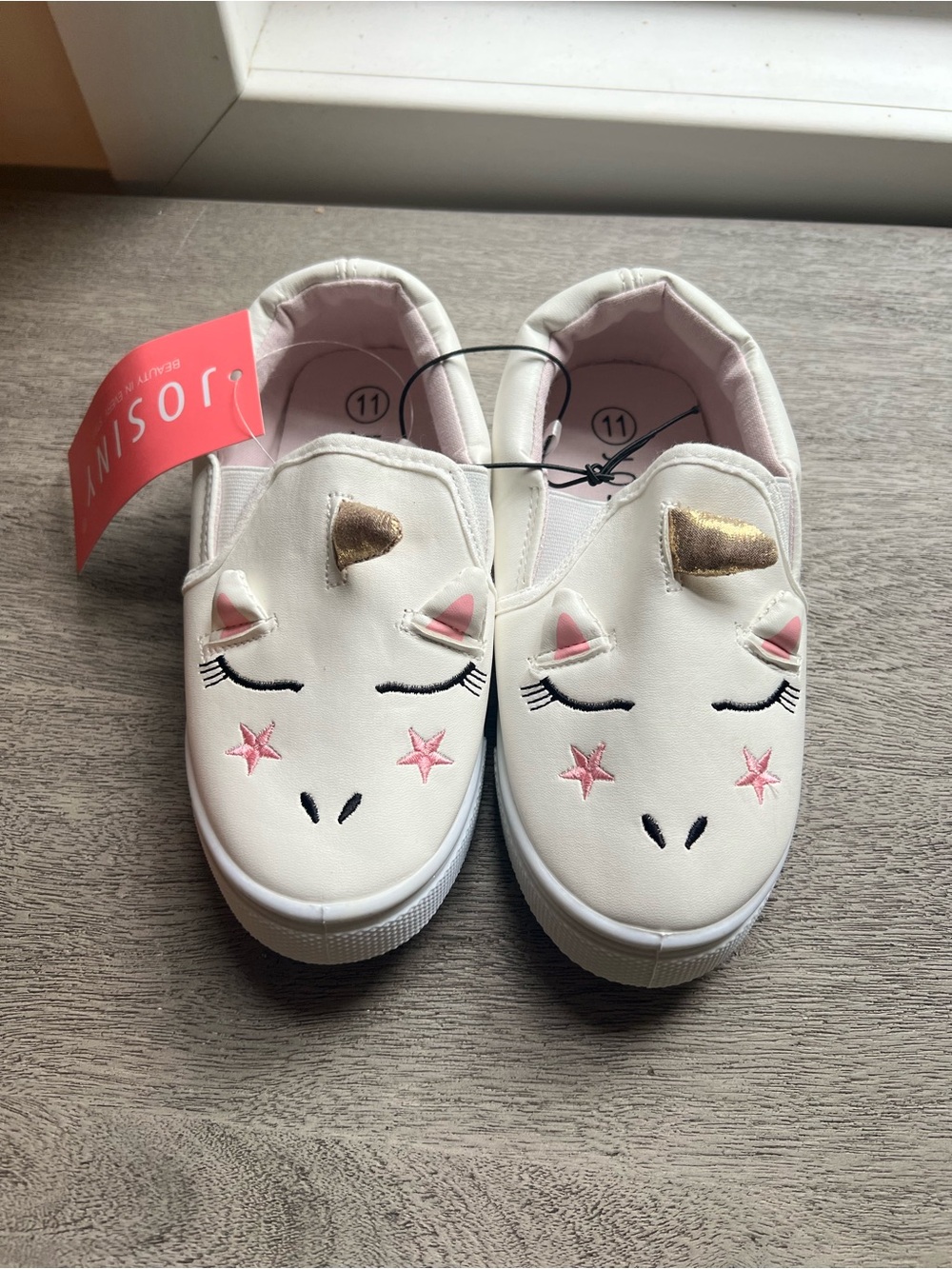 Girls Unicorn Slip-On Sneakers